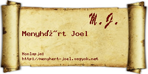Menyhért Joel névjegykártya